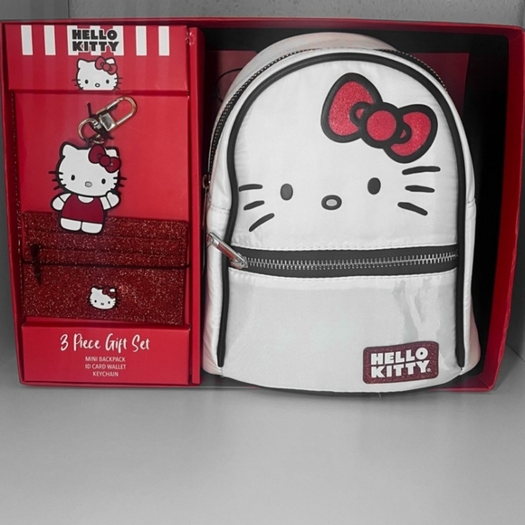 Hello Kitty 3 piece Backpack Gift Set with Box NIB - Picture 4 of 4